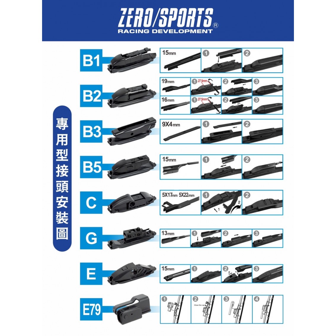 ZERO / SPORTS 三節式雨刷